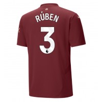 Camisa de Futebol Manchester City Ruben Dias #3 Equipamento Alternativo 2024-25 Manga Curta